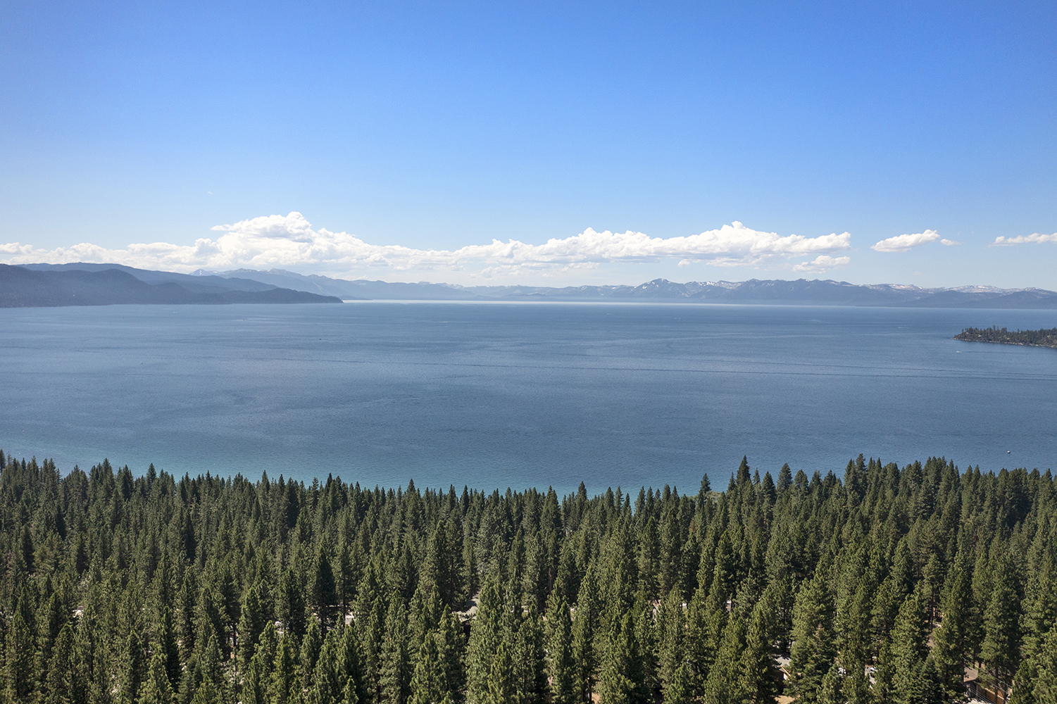 Aerial view of Incline Village and Lake Tahoe